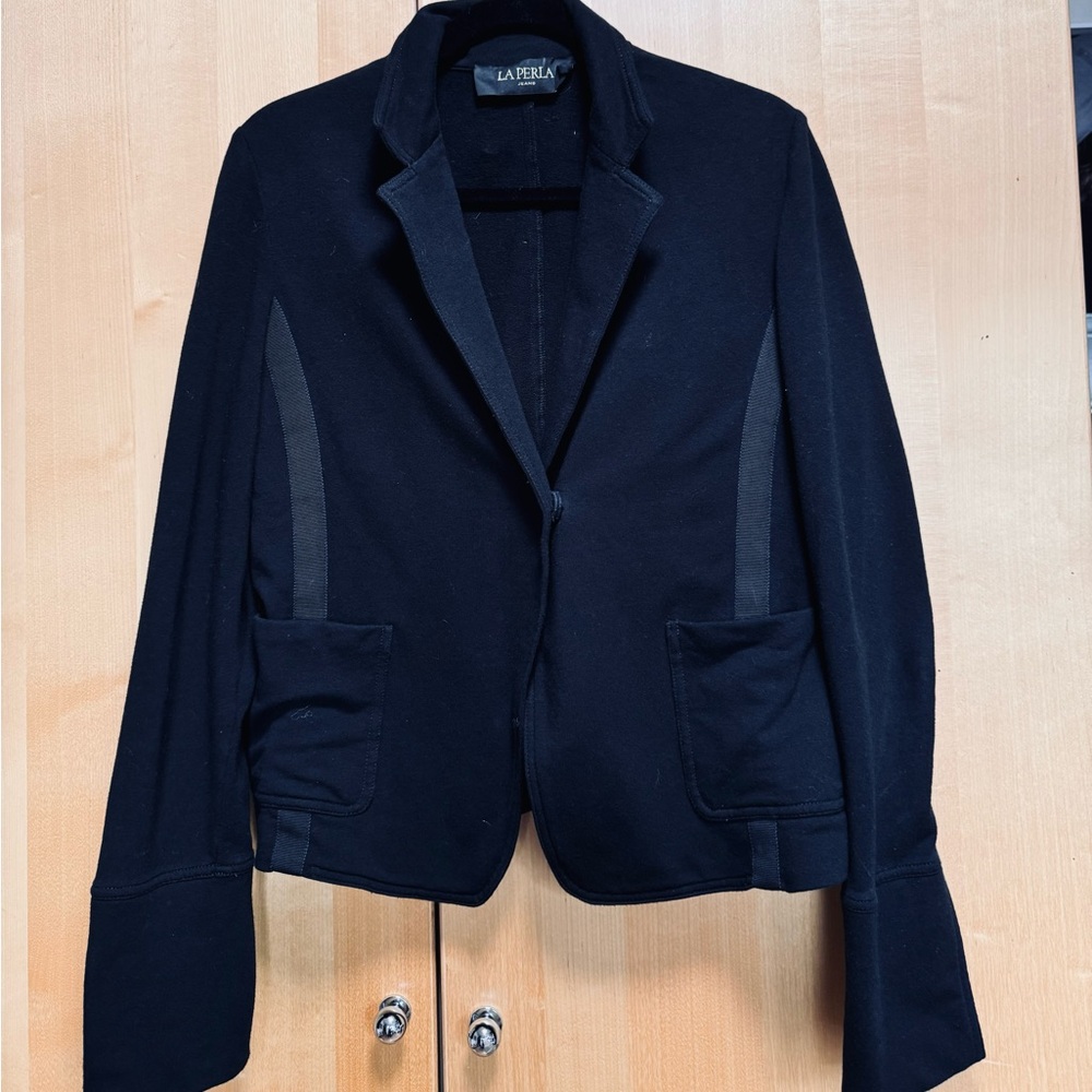 La Perla black cotton blazer